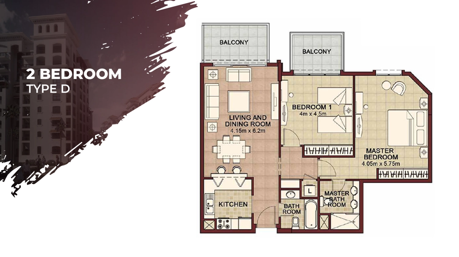 2 BR - Type B